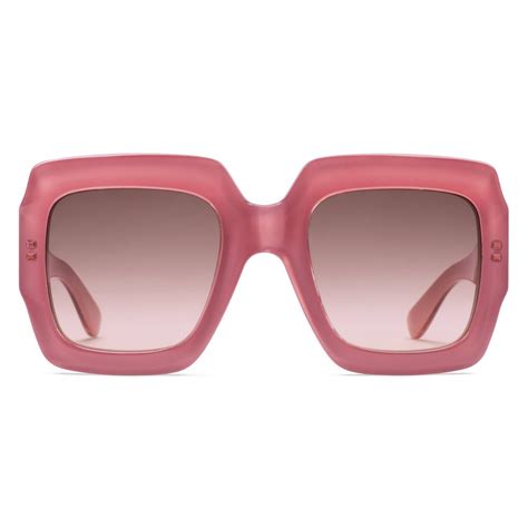 pink gucci eyeglass frames|gucci pink sunglasses square.